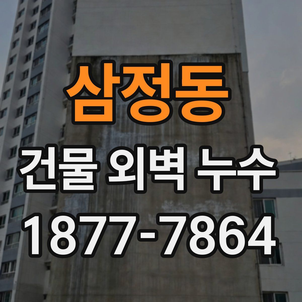 삼정동 건물 외벽 누수