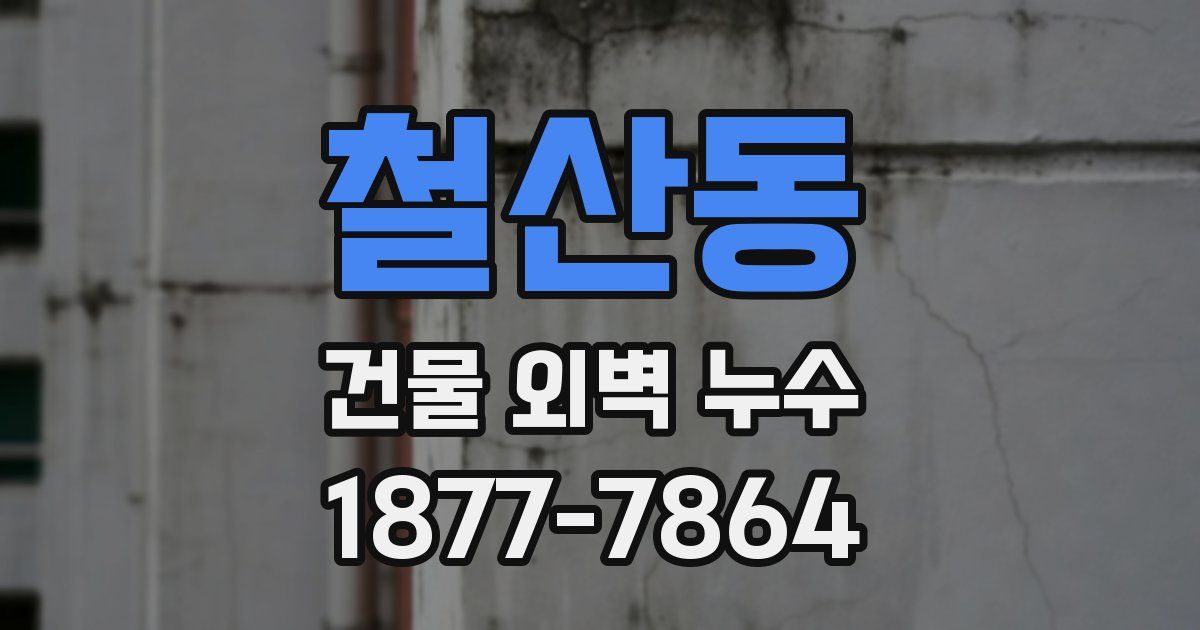 철산동 건물 외벽 누수