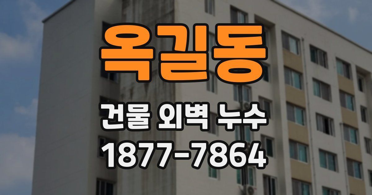 옥길동 건물 외벽 누수