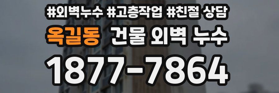 옥길동 건물 외벽 누수