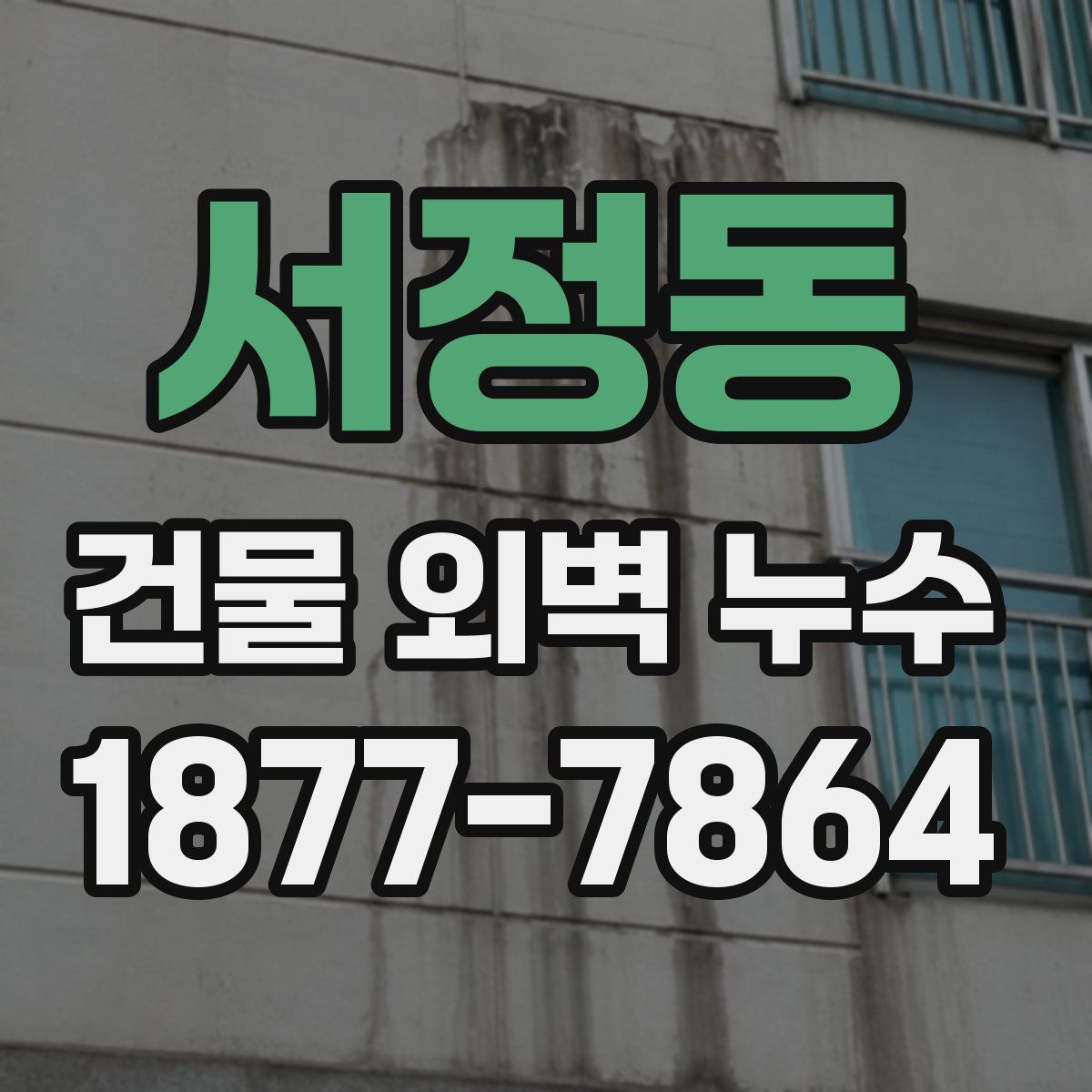 서정동 건물 외벽 누수