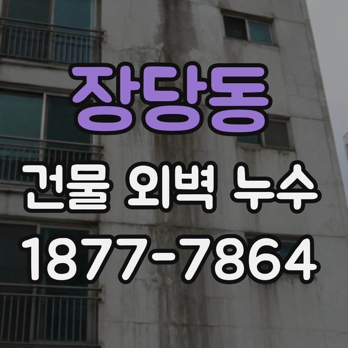 장당동 건물 외벽 누수