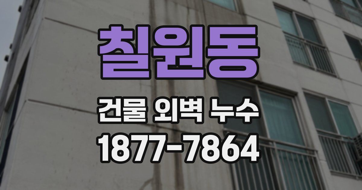 칠원동 건물 외벽 누수