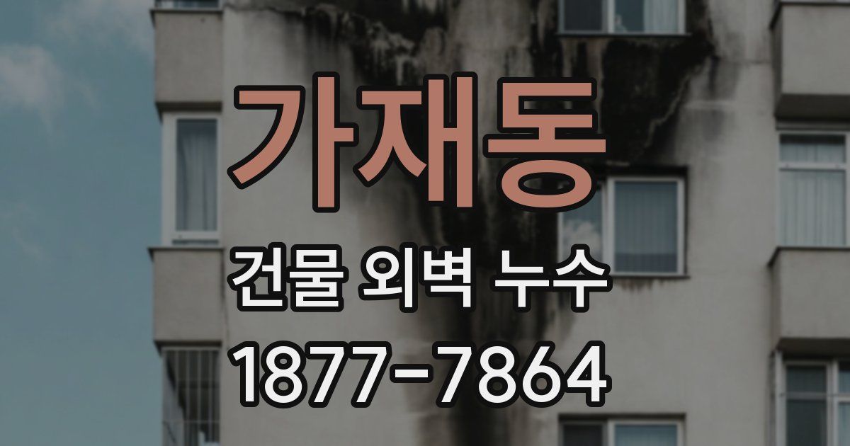 가재동 건물 외벽 누수