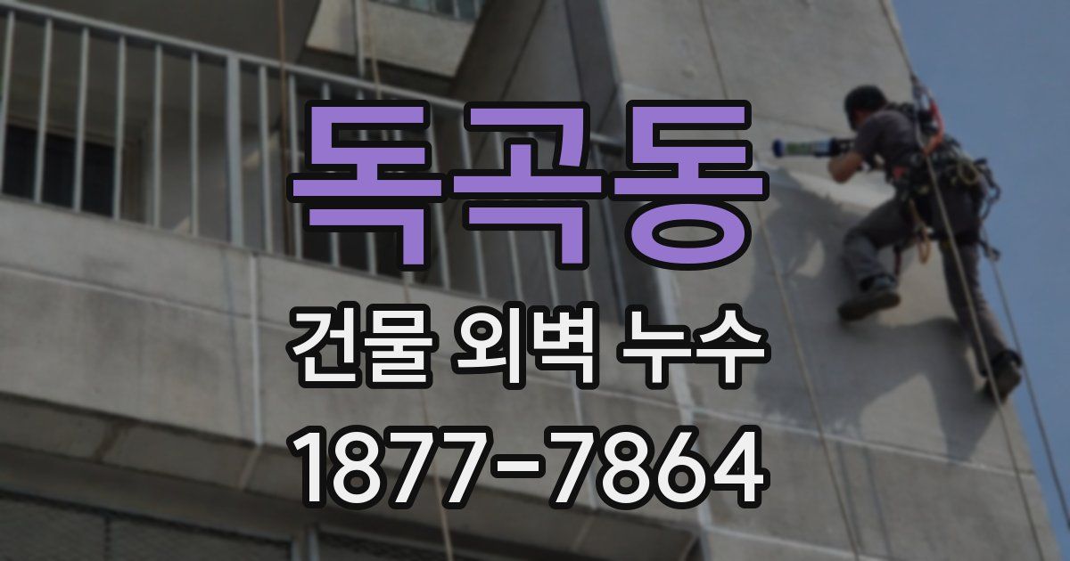 독곡동 건물 외벽 누수
