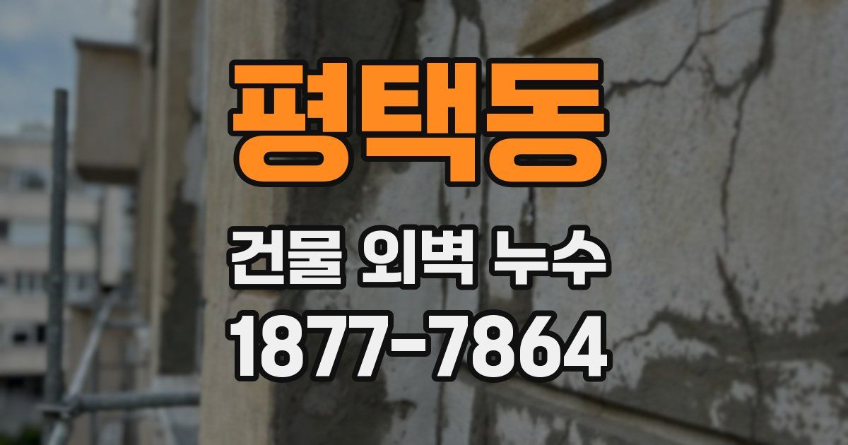평택동 건물 외벽 누수