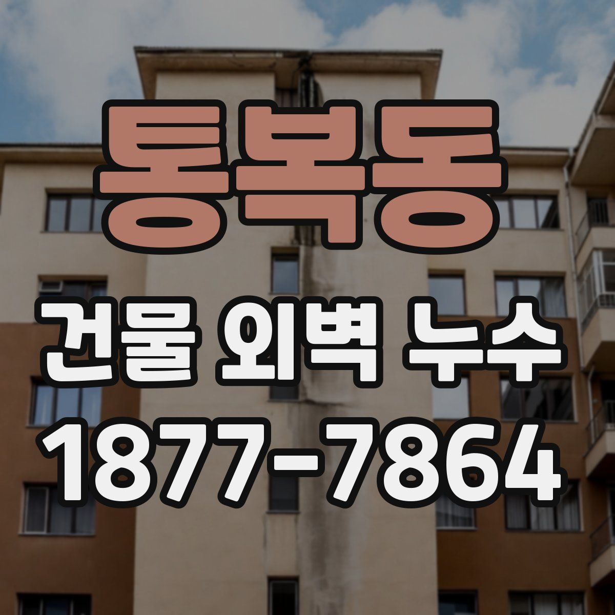 통복동 건물 외벽 누수
