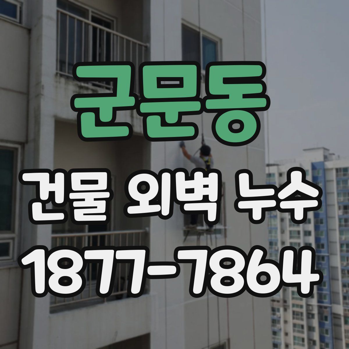 군문동 건물 외벽 누수