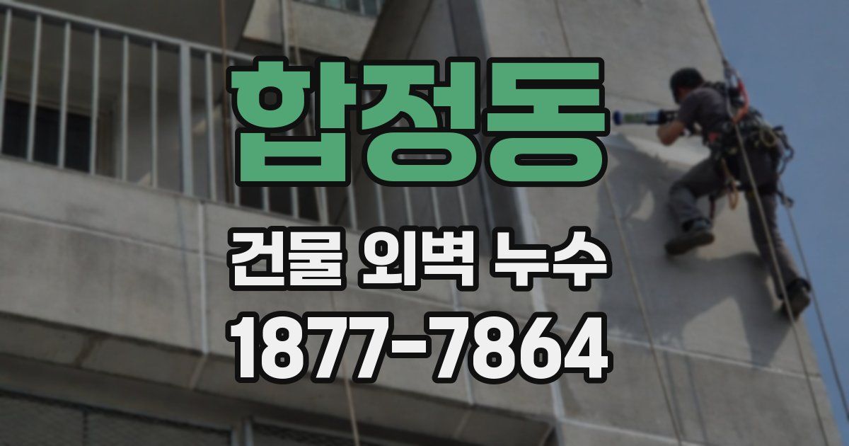 합정동 건물 외벽 누수