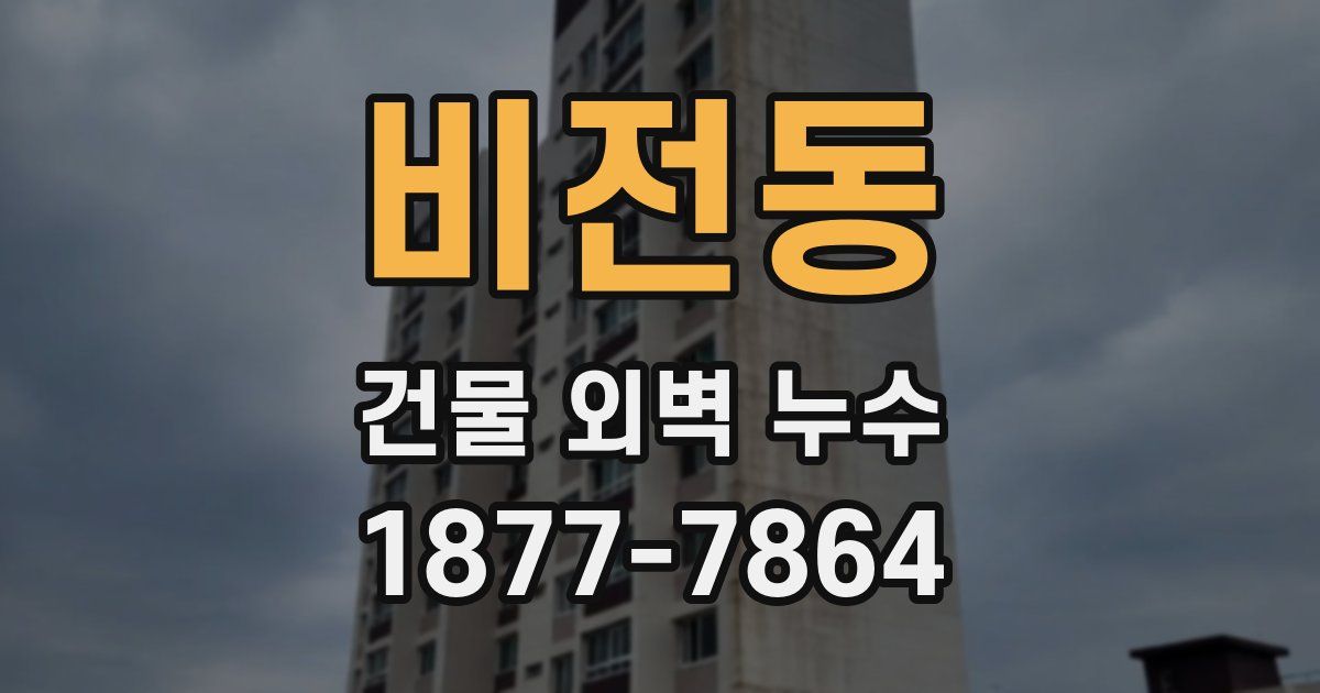 비전동 건물 외벽 누수