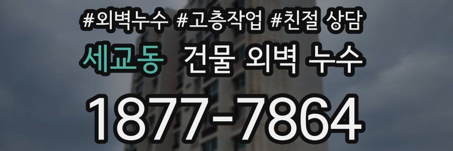 세교동 건물 외벽 누수