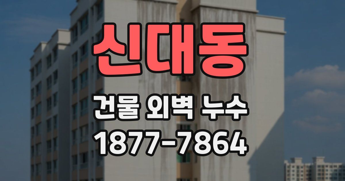신대동 건물 외벽 누수