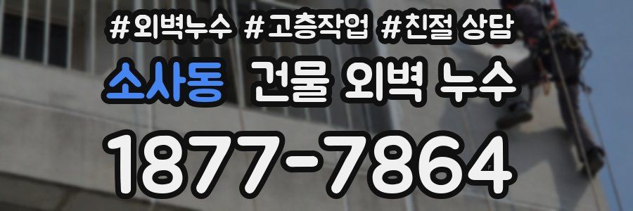 소사동 건물 외벽 누수
