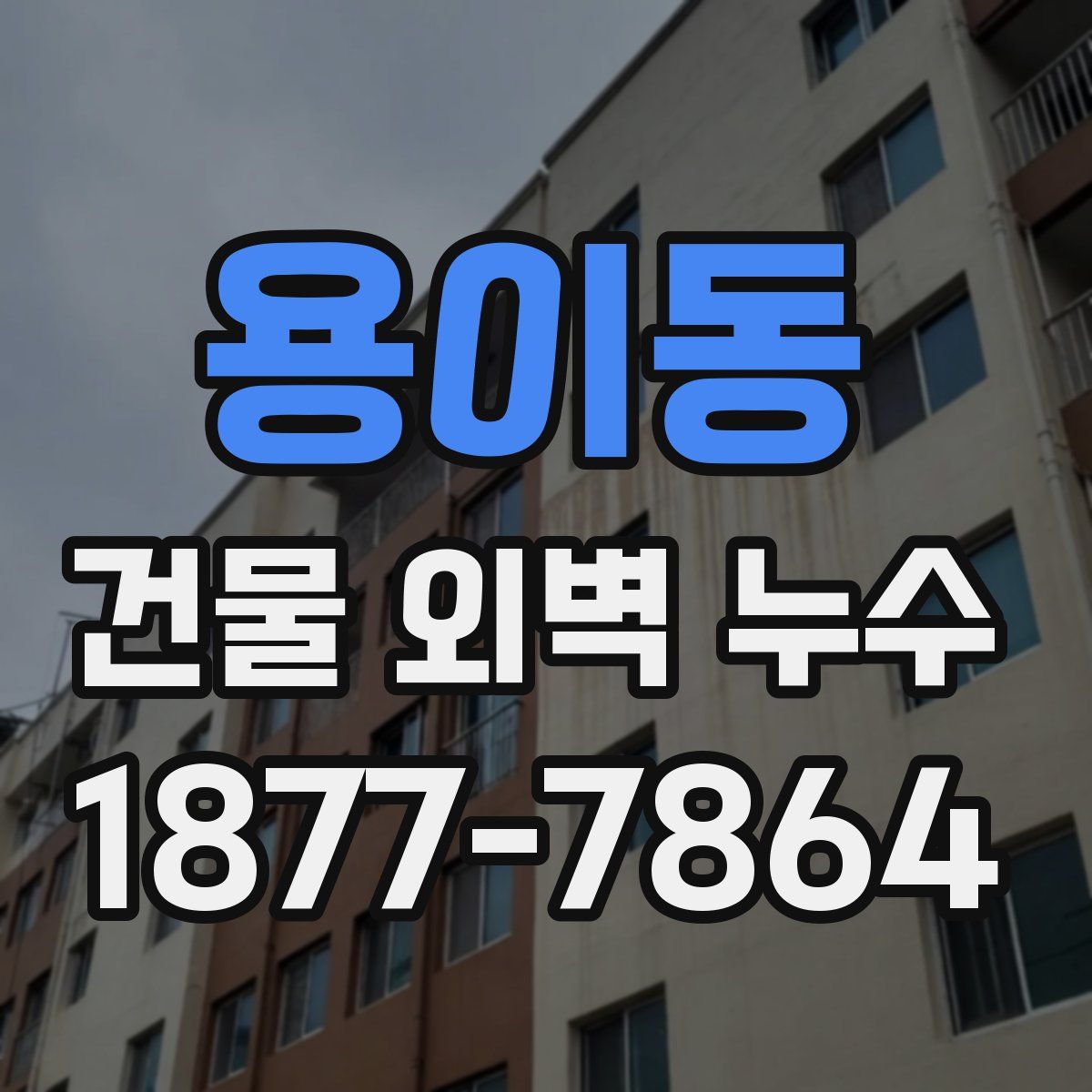 용이동 건물 외벽 누수