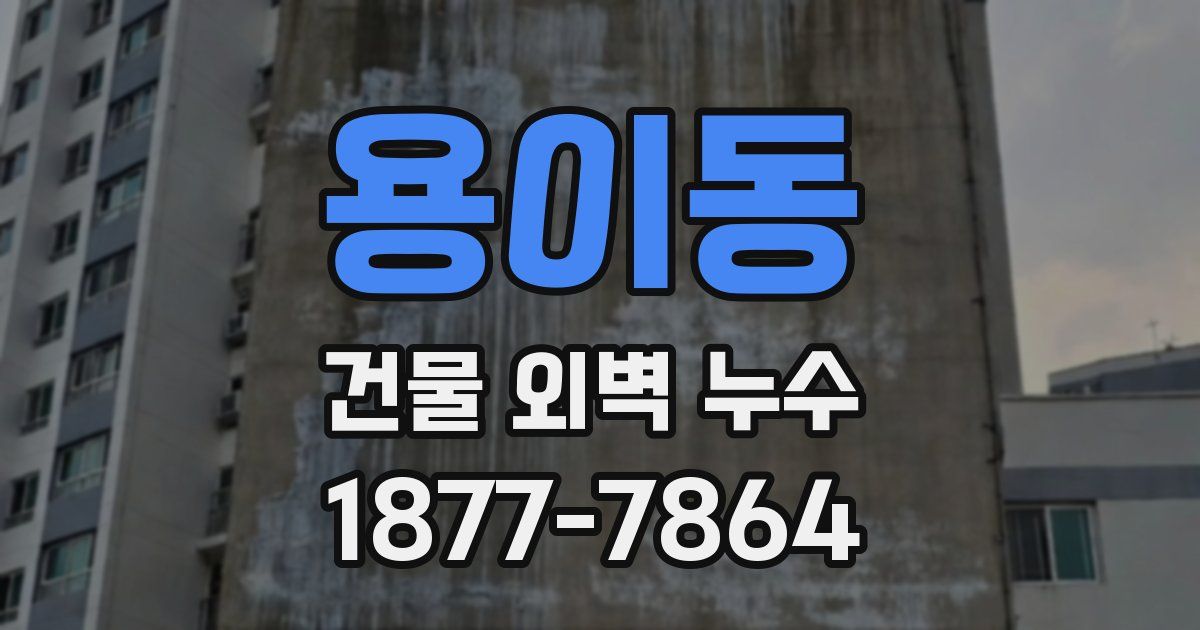 용이동 건물 외벽 누수