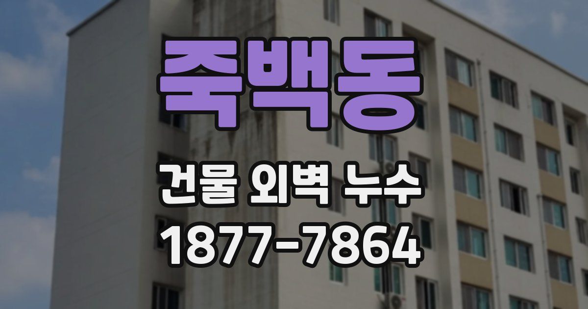 죽백동 건물 외벽 누수