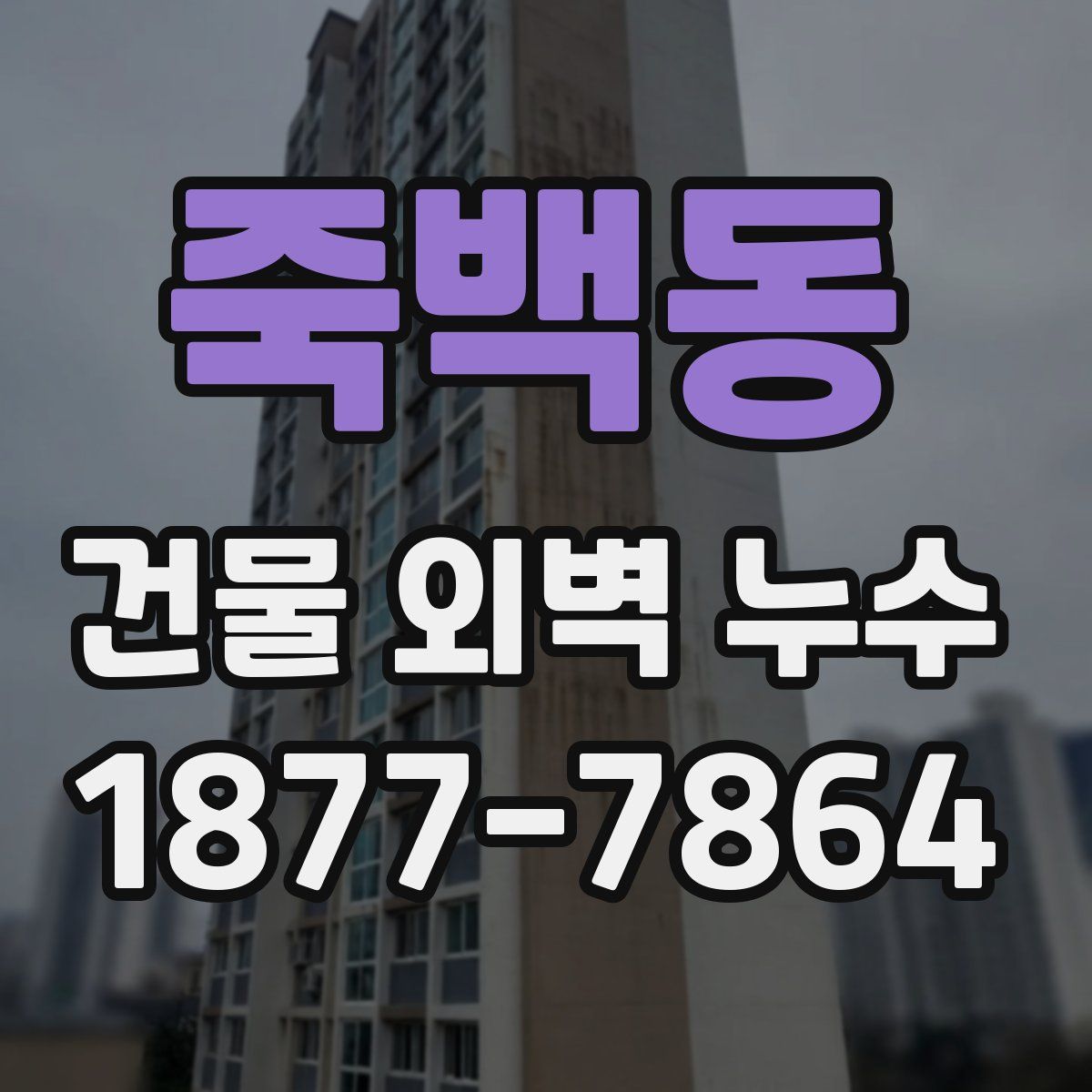 죽백동 건물 외벽 누수