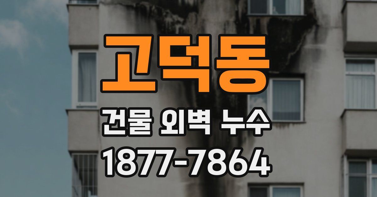 고덕동 건물 외벽 누수