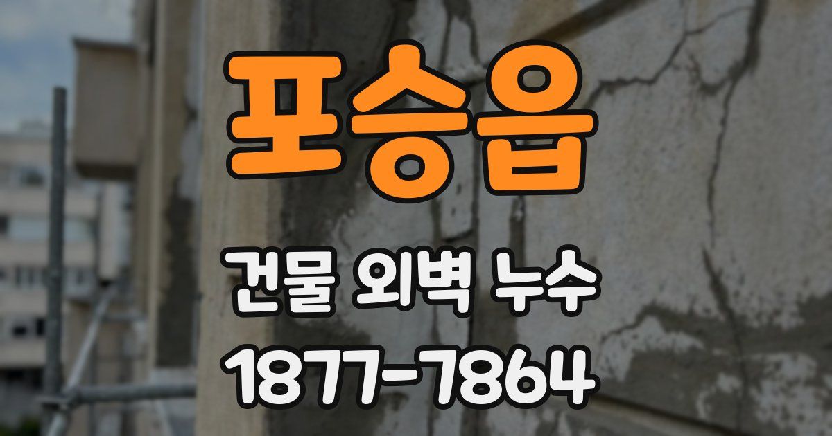 포승읍 건물 외벽 누수