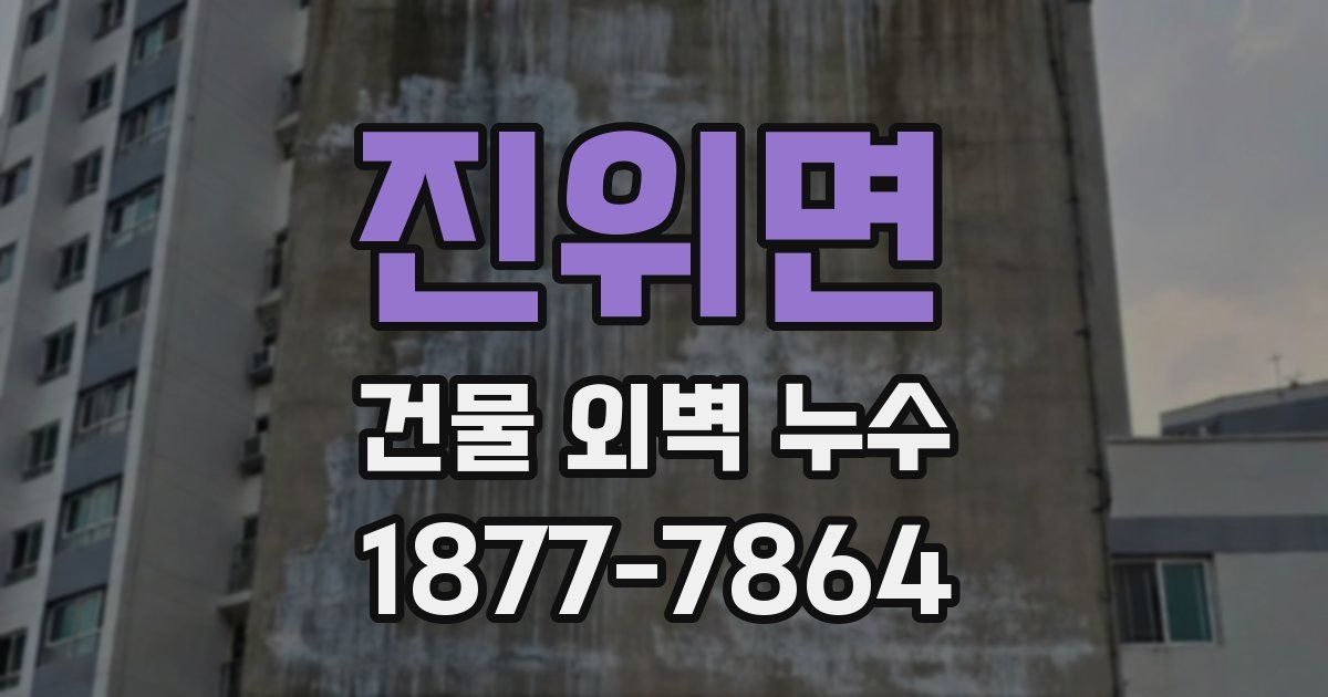 진위면 건물 외벽 누수