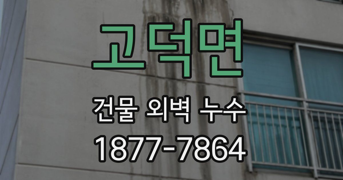 고덕면 건물 외벽 누수