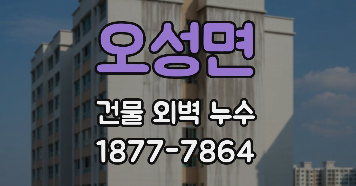 오성면 건물 외벽 누수