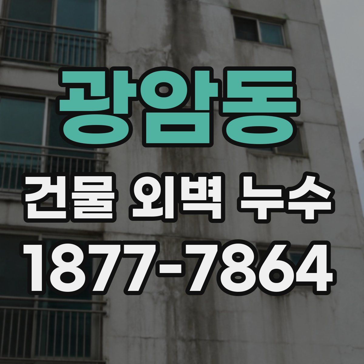 광암동 건물 외벽 누수