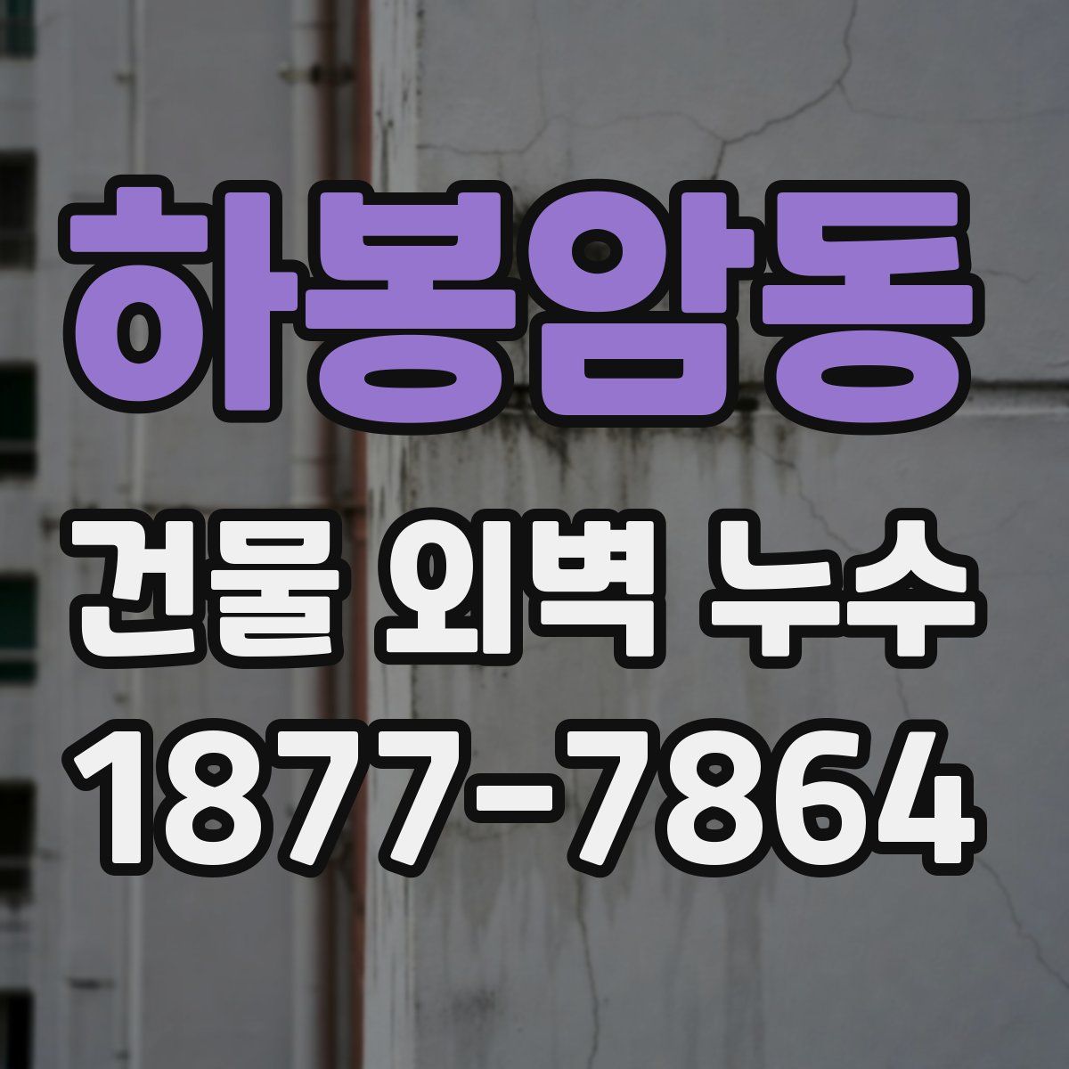 하봉암동 건물 외벽 누수