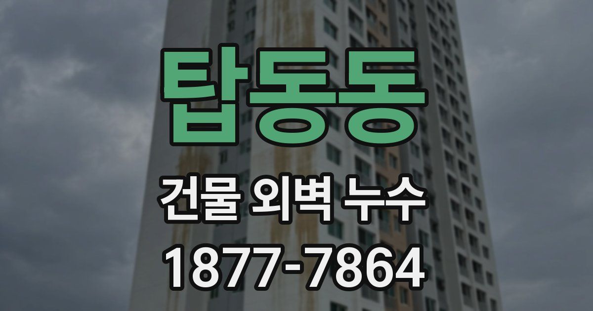 탑동동 건물 외벽 누수