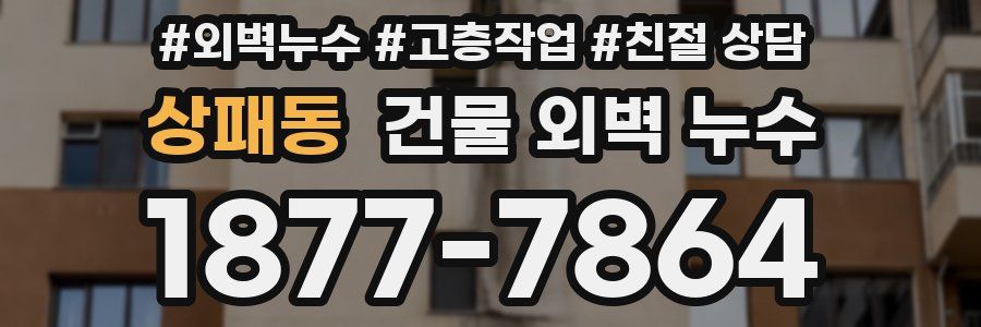 상패동 건물 외벽 누수