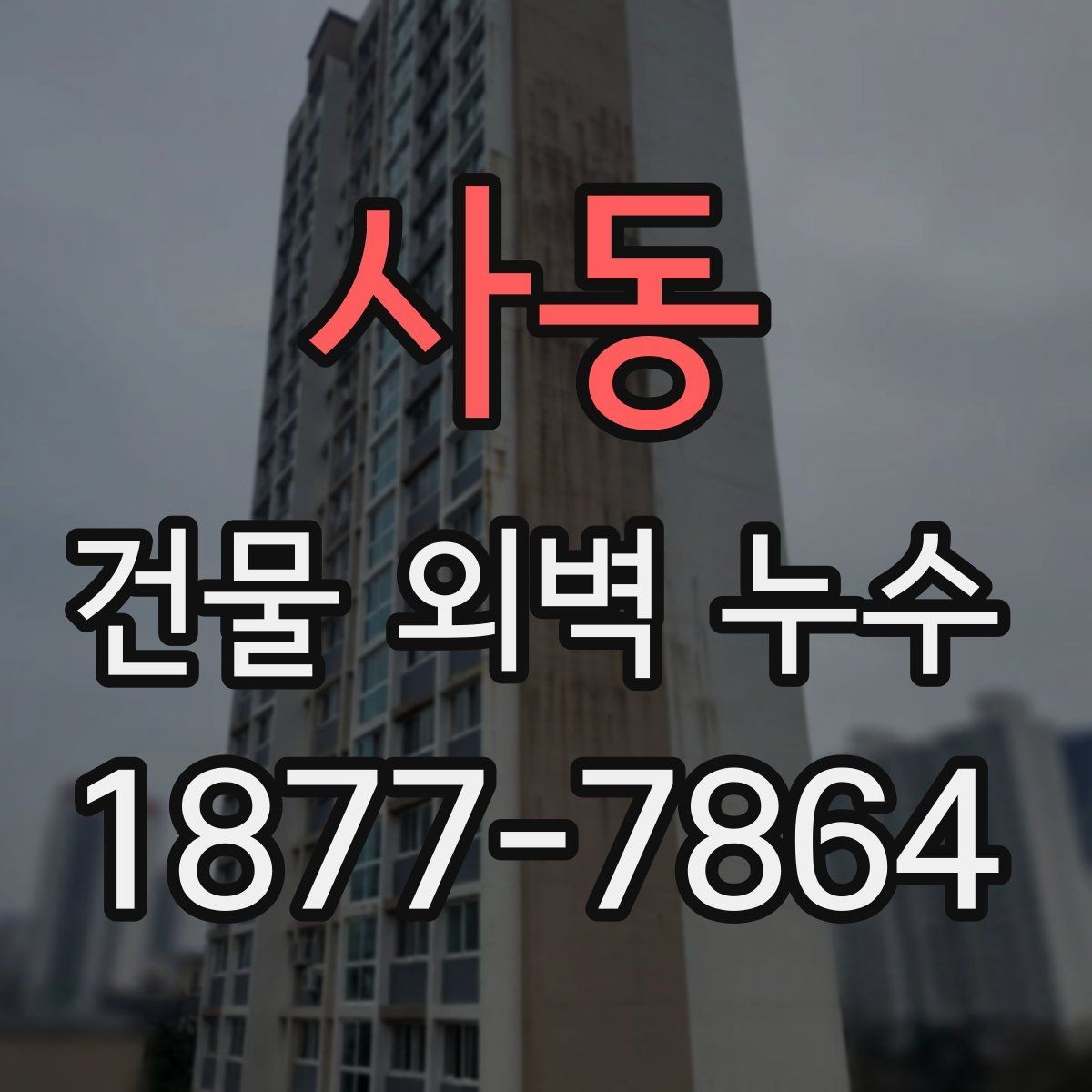 사동 건물 외벽 누수 의심 부위 확인 요령
