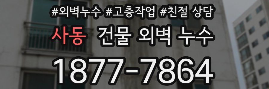 사동 건물 외벽 누수