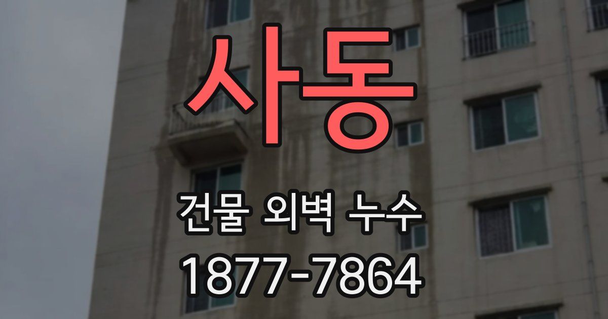 사동 건물 외벽 누수