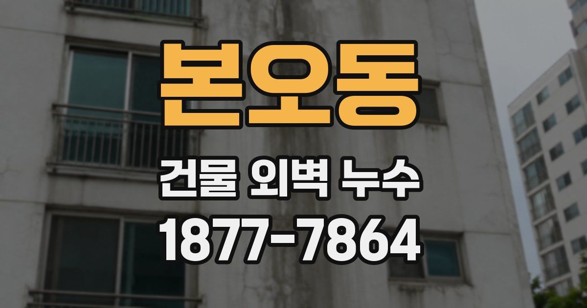 본오동 건물 외벽 누수
