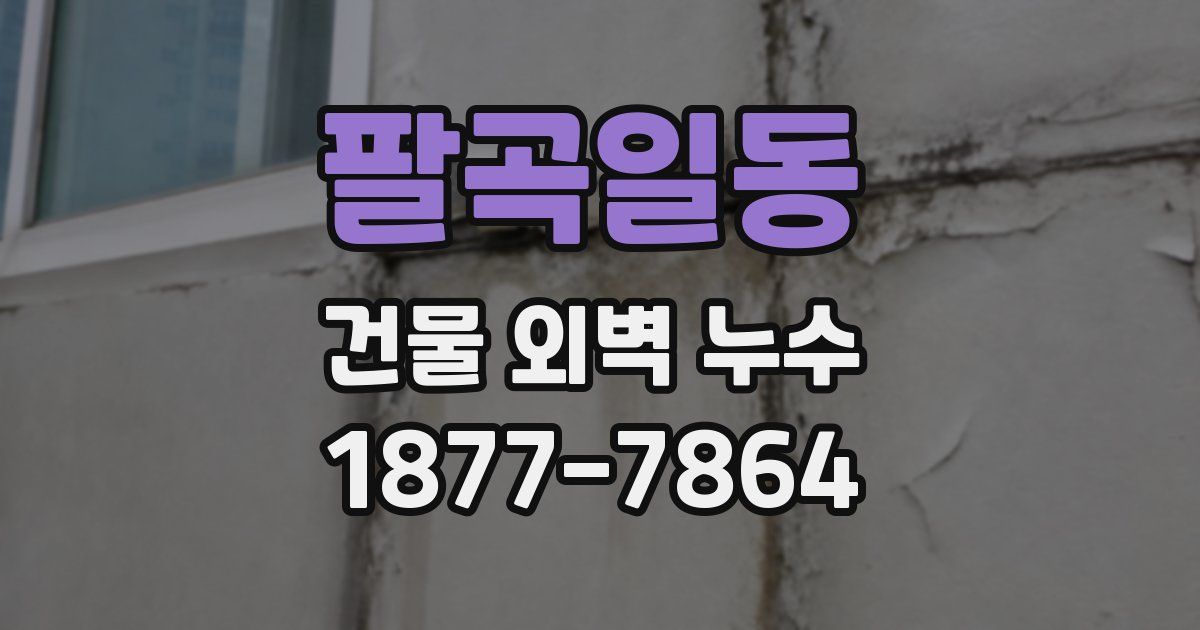 팔곡일동 건물 외벽 누수
