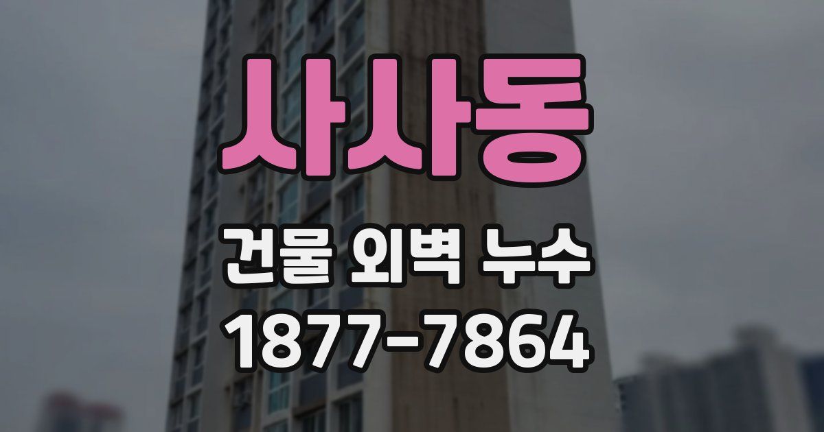 사사동 건물 외벽 누수
