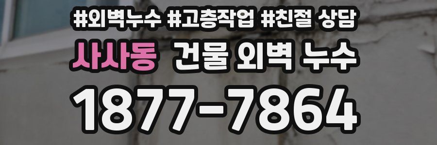 사사동 건물 외벽 누수