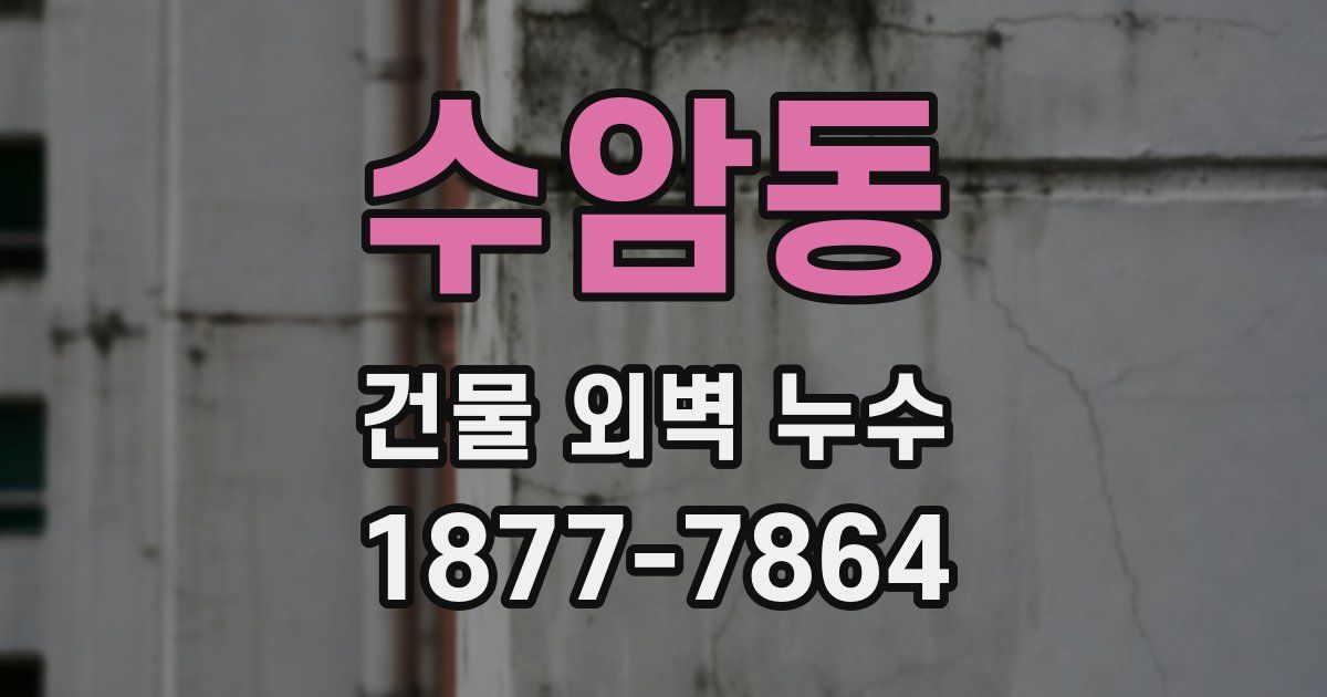 수암동 건물 외벽 누수