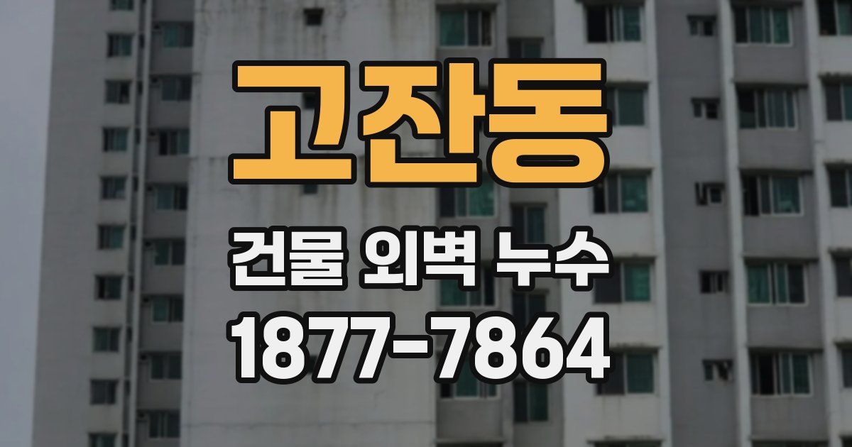 고잔동 건물 외벽 누수