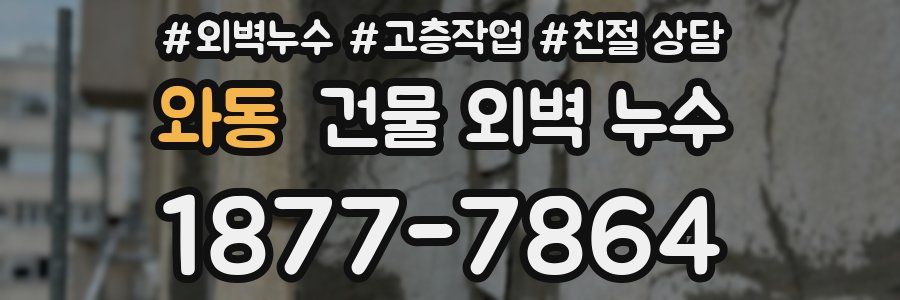 와동 건물 외벽 누수