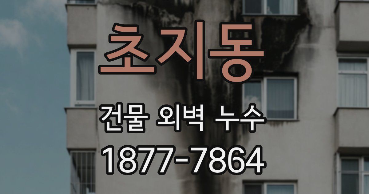 초지동 건물 외벽 누수