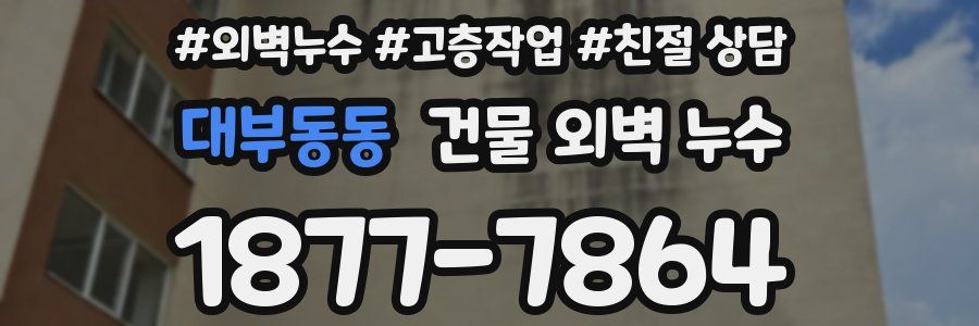 대부동동 건물 외벽 누수
