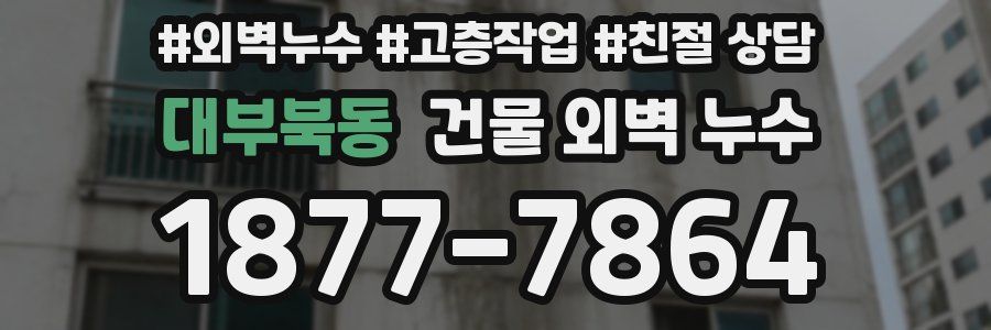 대부북동 건물 외벽 누수