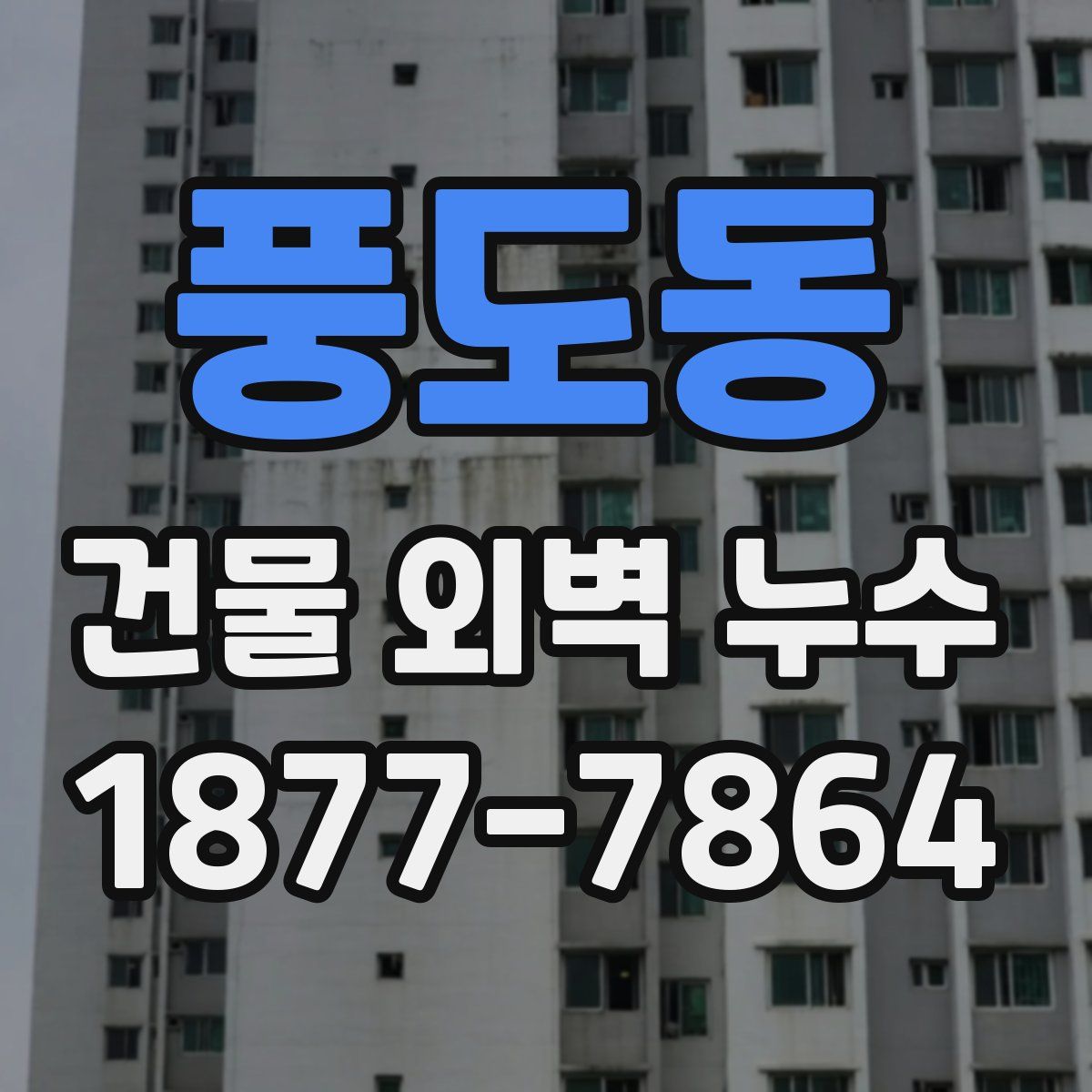 풍도동 건물 외벽 누수