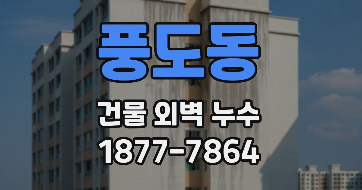풍도동 건물 외벽 누수