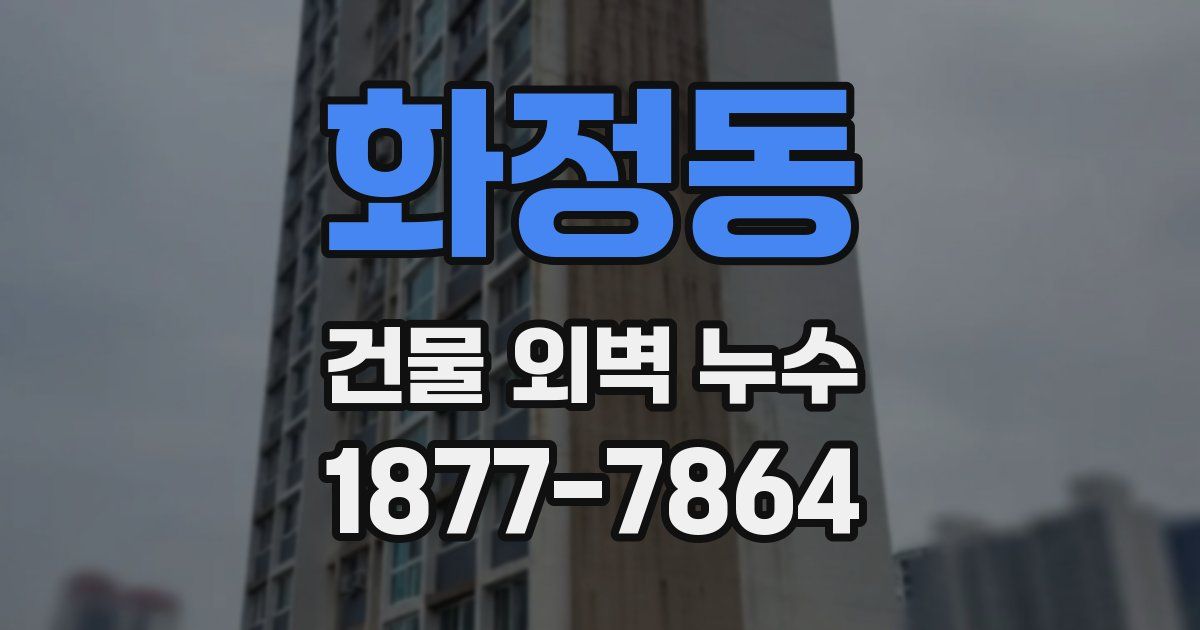 화정동 건물 외벽 누수