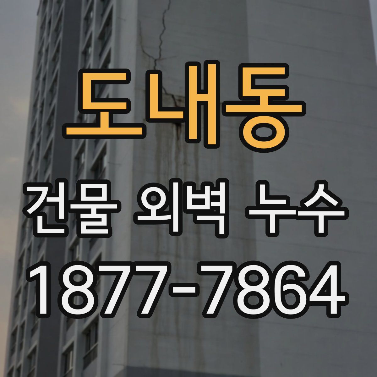 도내동 건물 외벽 누수