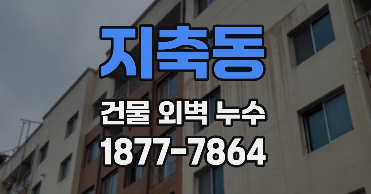 지축동 건물 외벽 누수