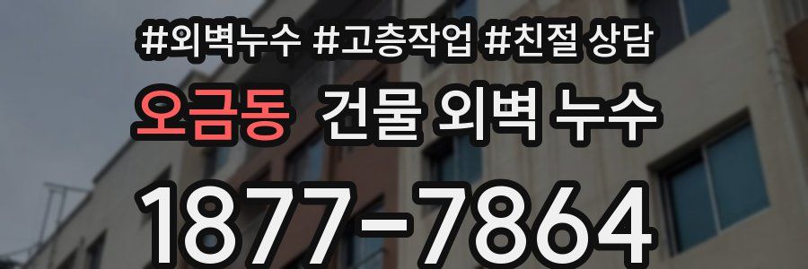 오금동 건물 외벽 누수