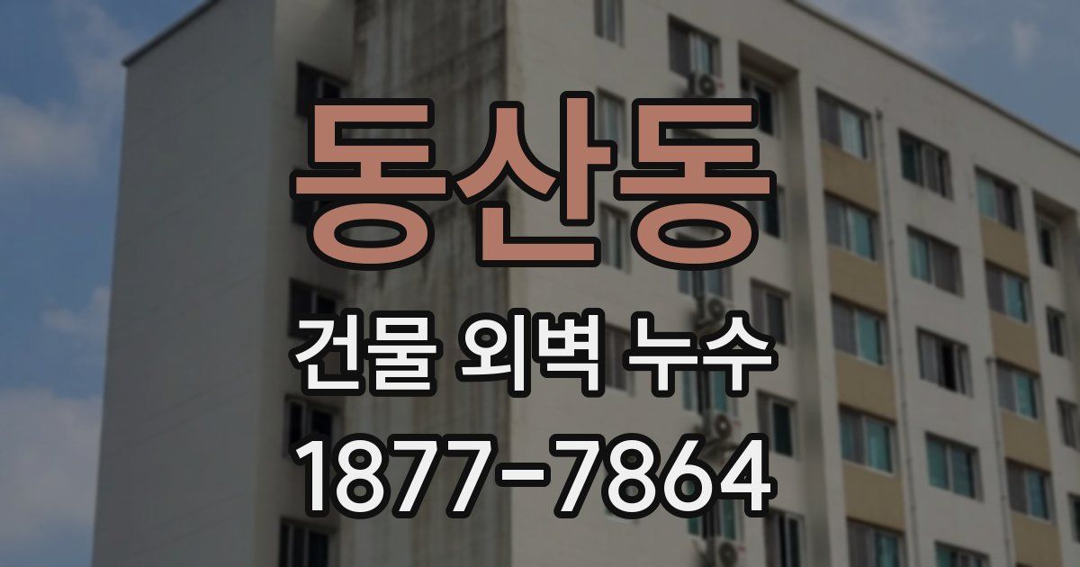 동산동 건물 외벽 누수